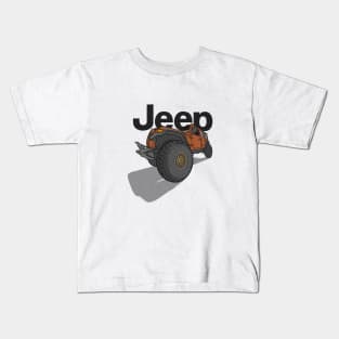 Jeep Design - Brown Kids T-Shirt